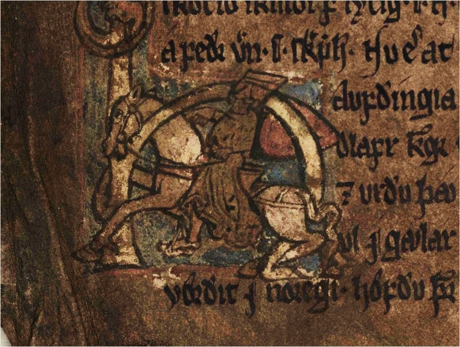 Manuscript image of Njȧl's Saga